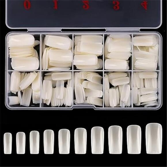 Full Cover Acrylic False Nail Tips, 500PCS Fake Nail Shape Artificial False Nail - Picture 8 of 8